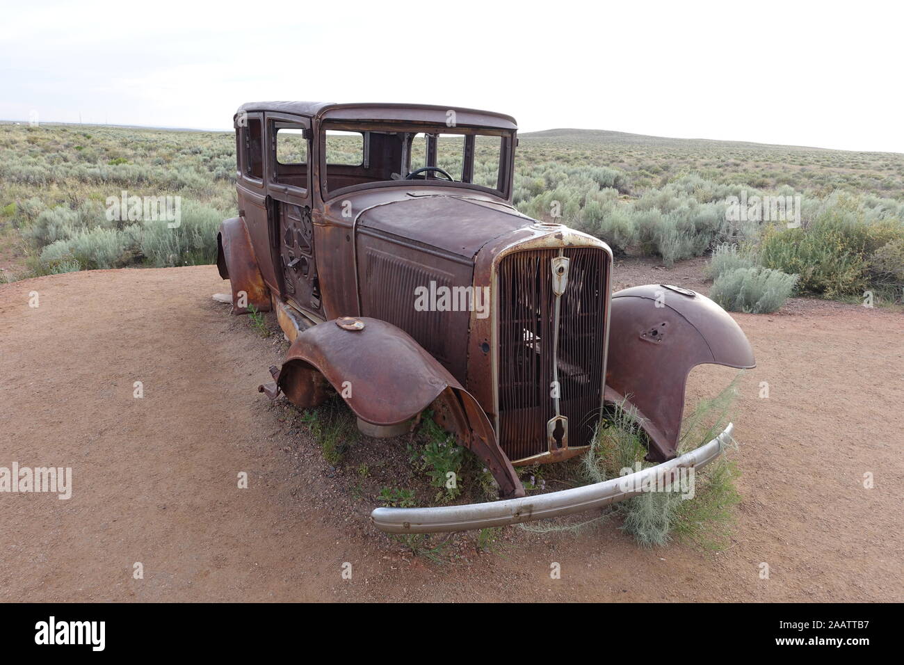 1931 Studebaker Presidente! Si siede nel deserto dell'Arizona Foto Stock