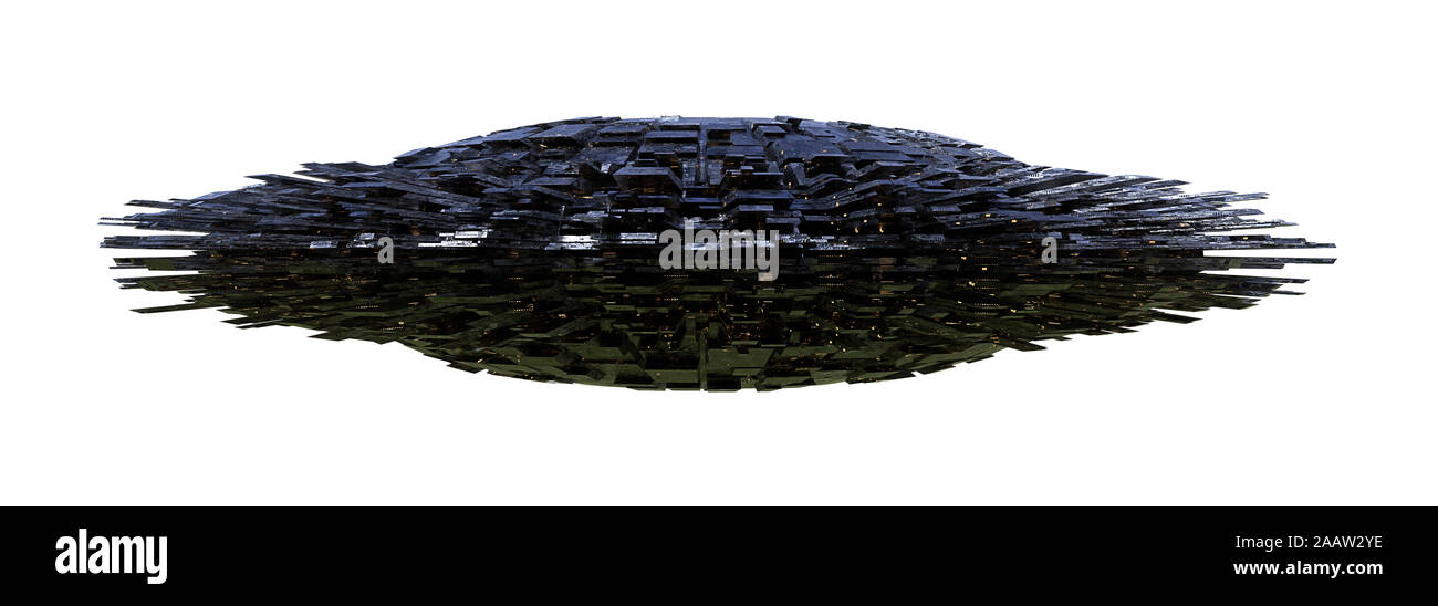 UFO, i visitatori extraterrestri con astronave aliena Foto Stock