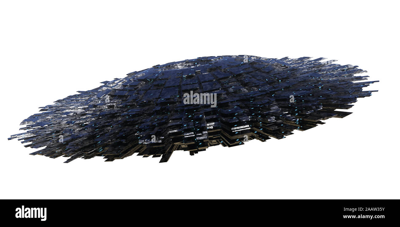 UFO, i visitatori extraterrestri con astronave aliena Foto Stock