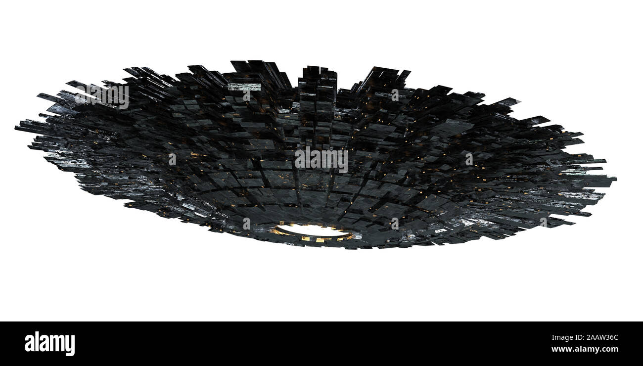 UFO, i visitatori extraterrestri con astronave aliena Foto Stock