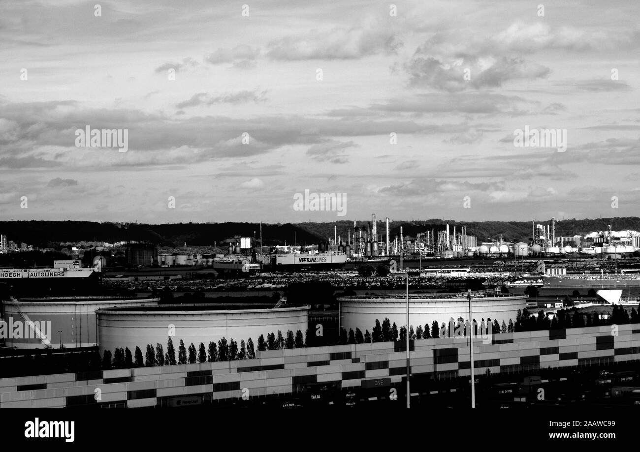 Zona industriale nel Porto. Foto Stock