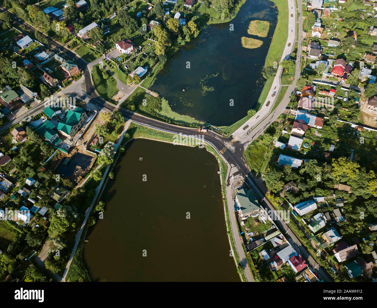 Vista aerea di Sergiev Posad town, Mosca, Russia Foto Stock