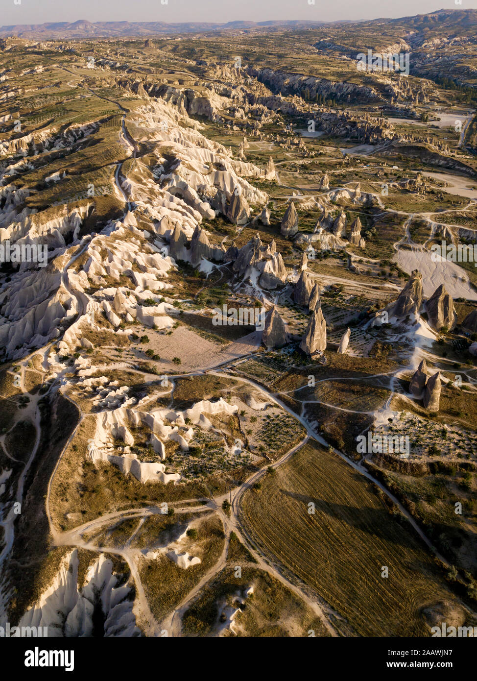 Vista aerea del complesso di Colomba monastero a Cappadocia, Turchia Foto Stock