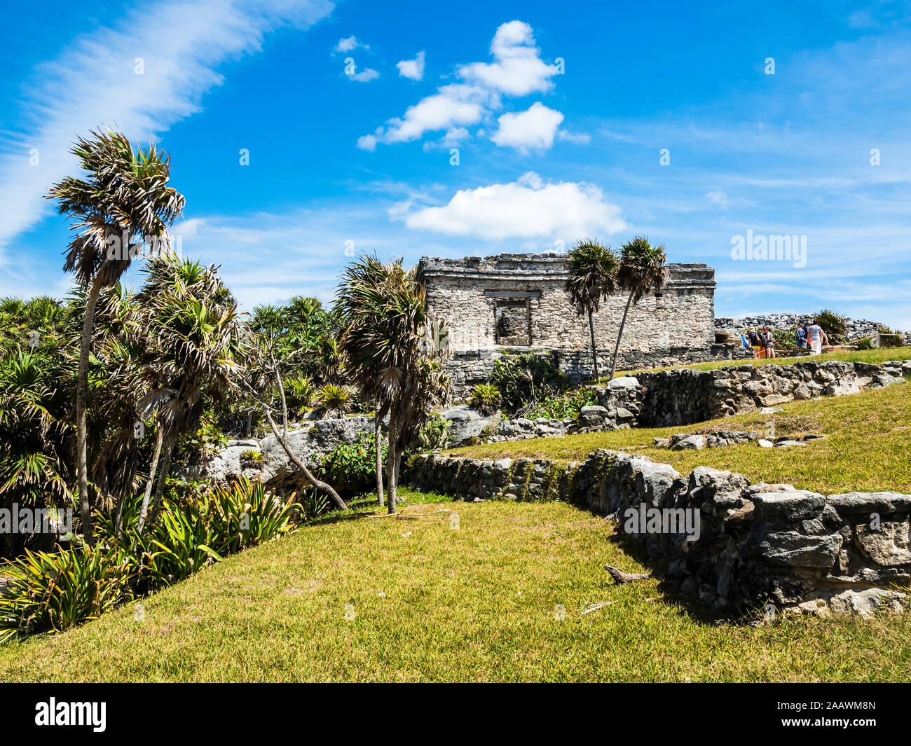 Messico, Yucatan, Riviera Maya, Quintana Roo, Tulum, rovine archeologiche di Tulum Foto Stock