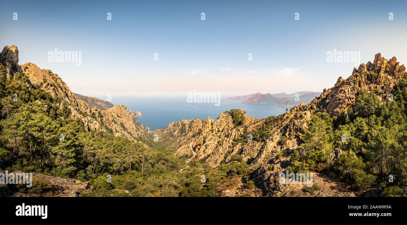 Calanchi di Piana, Calanche Corse-du-Sud, Corsica, Francia Foto Stock