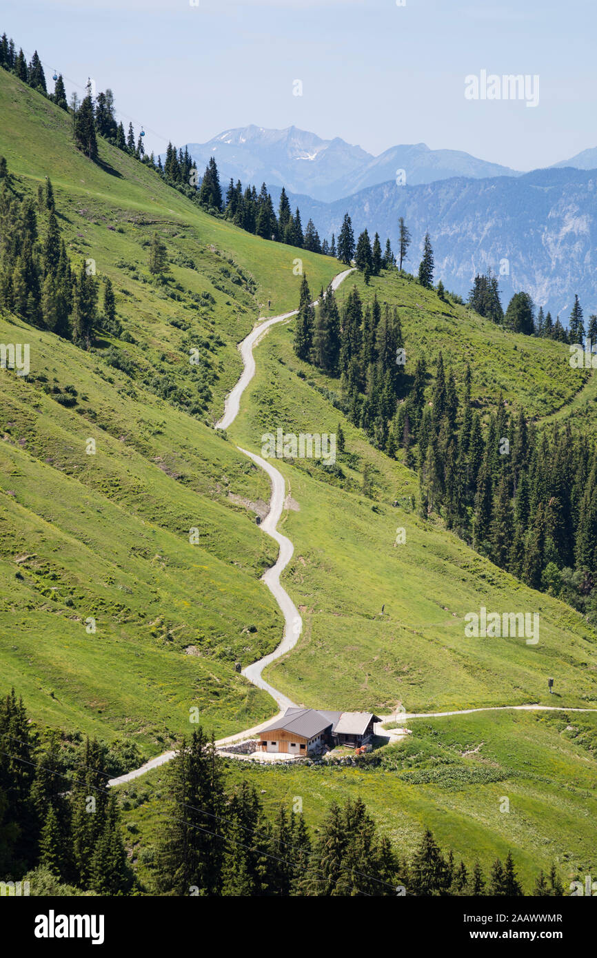 Sentiero escursionistico sul Hartkaiser, Tirolo, Austria Foto Stock