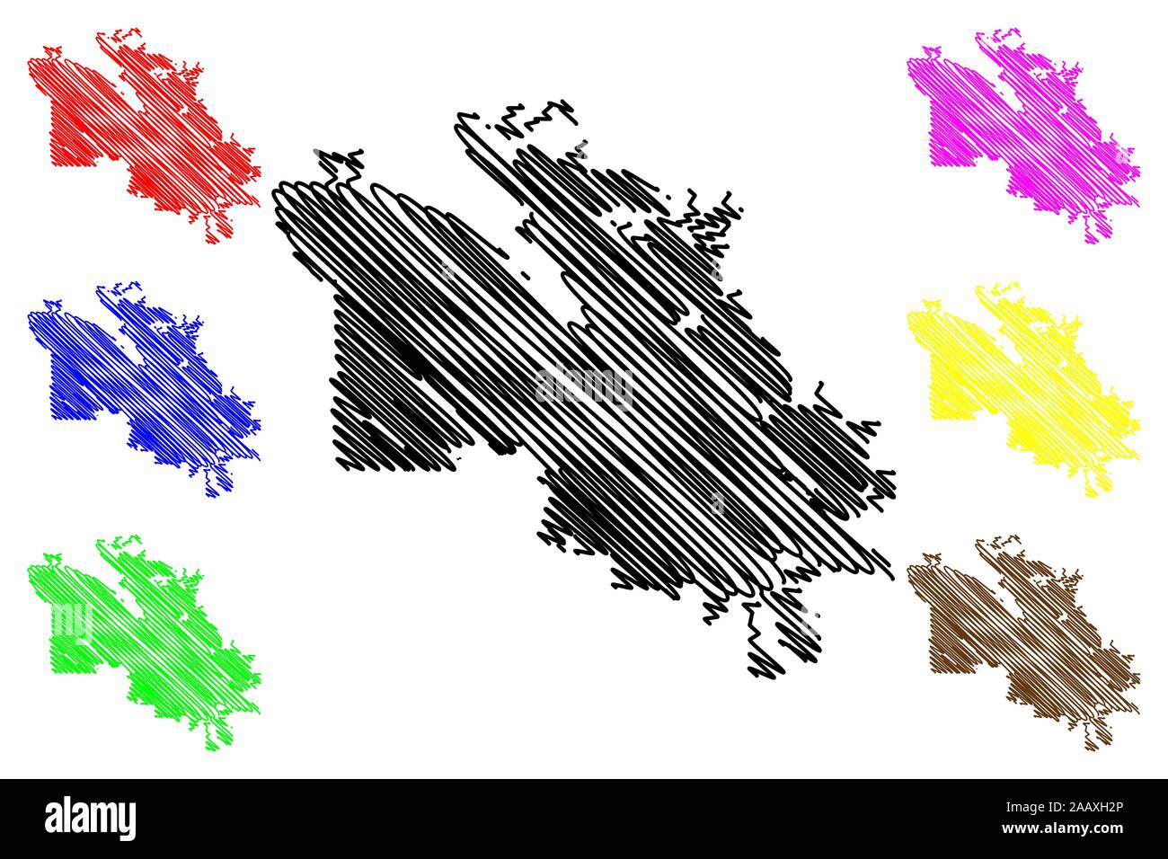 Boise City (Stati Uniti città, Stati Uniti d'America, usa city) mappa illustrazione vettoriale, scribble schizzo città di Boise mappa Illustrazione Vettoriale