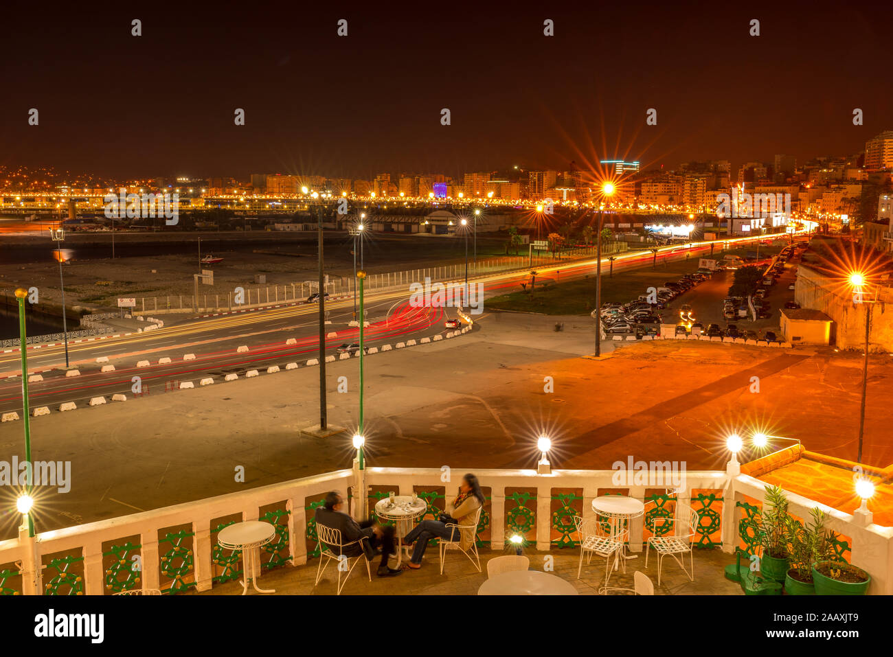 L'Hotel Continental, costruito nel 1870, è uno degli alberghi più antichi di Tangeri, Marocco, Africa. Foto Stock