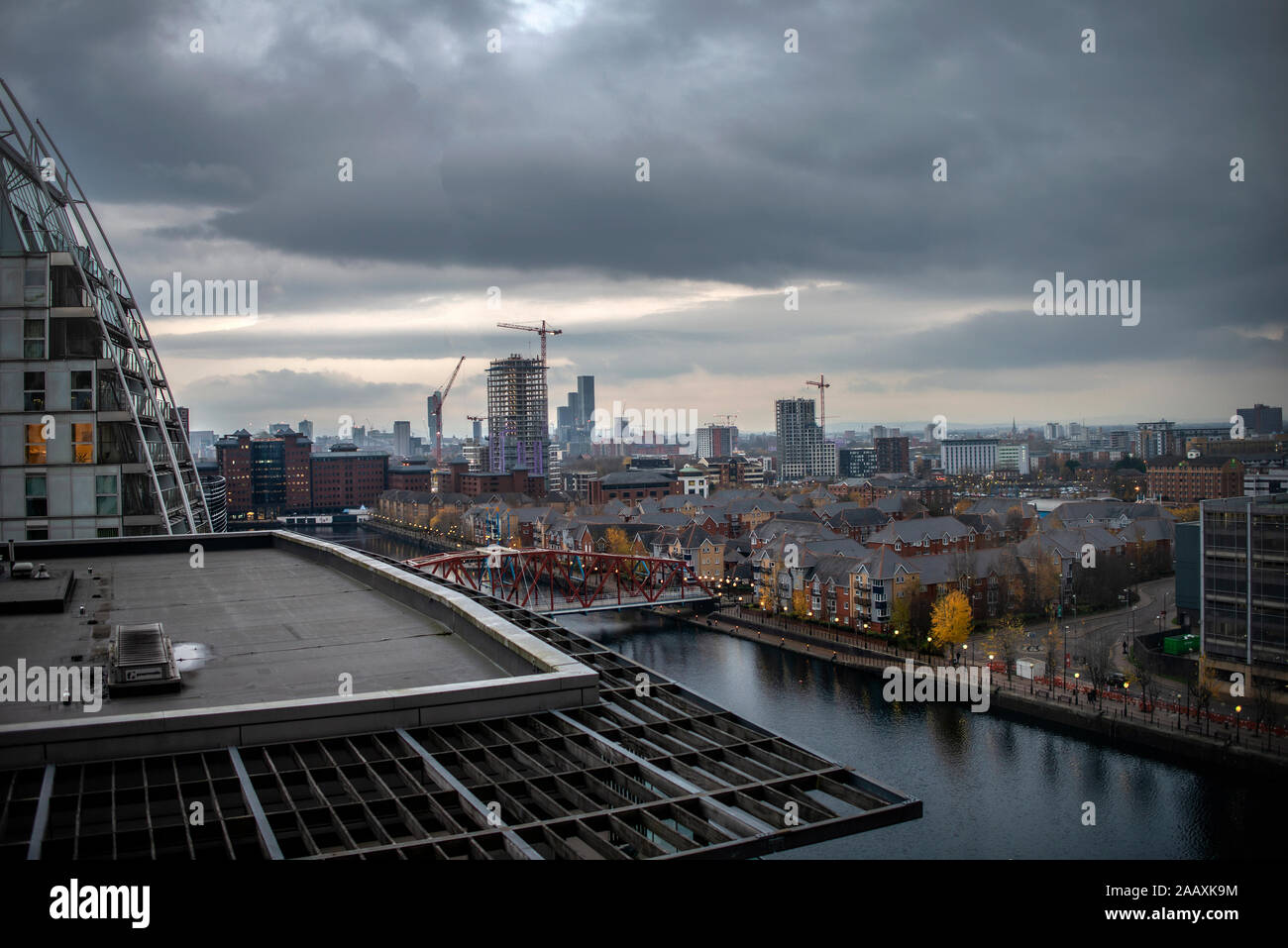 Manchester City Skyline Foto Stock