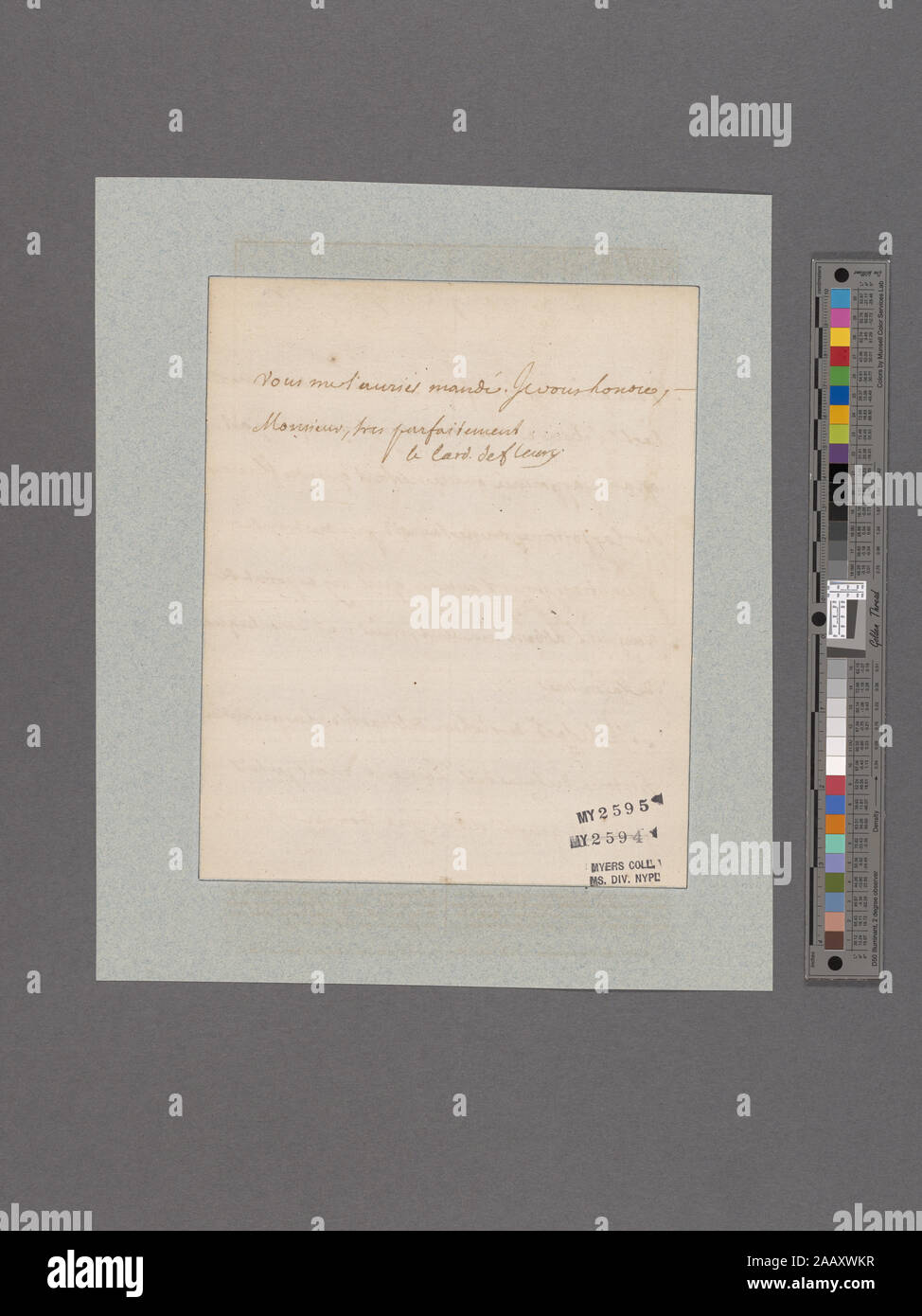 Fleury, André Hercule de La digitalizzazione è stato reso possibile da una derivazione dono dalla Fondazione Polonsky.; Fleury, André de Hercule Foto Stock