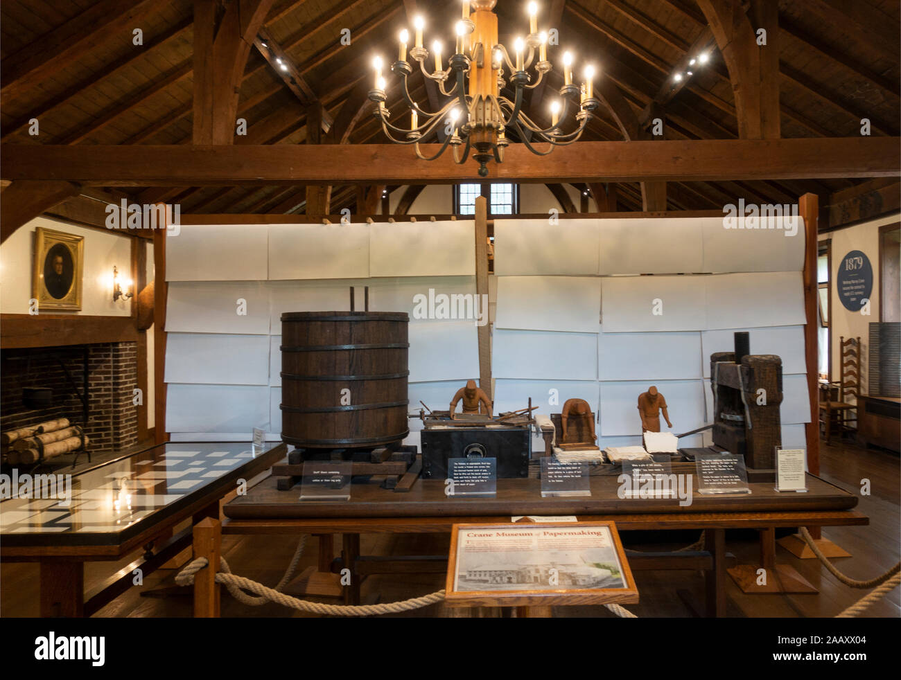 Museo della Crane della produzione della carta a Dalton, ma Foto Stock