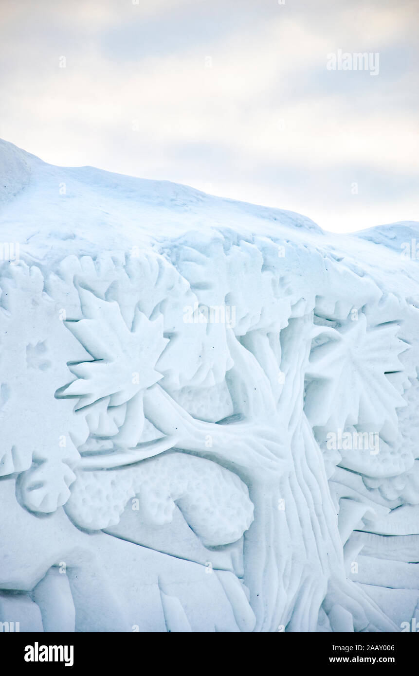 Le immagini delle sculture di neve e di arte dal 2013 edizione di Winterlude di Ottawa in Canada Foto Stock