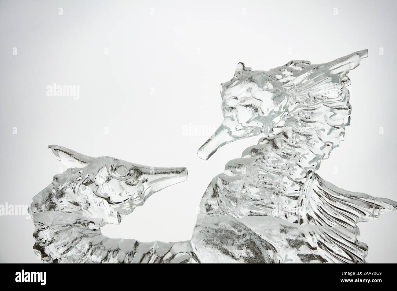 Foto di sculture di ghiaccio e di arte dal 2013 edizione di Winterlude di Ottawa in Canada Foto Stock