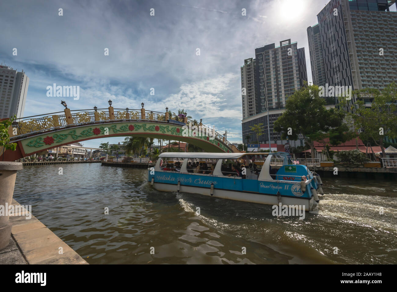 La città di Malacca (anche ortografato Melaka) è la capitale dello Stato costiero di Malacca, nel sud-ovest della Malaysia. Foto Stock