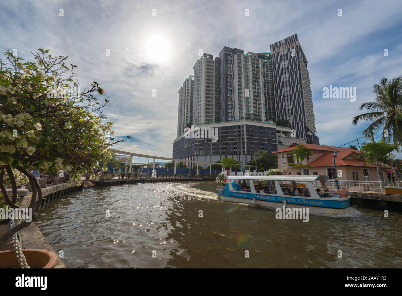 La città di Malacca (anche ortografato Melaka) è la capitale dello Stato costiero di Malacca, nel sud-ovest della Malaysia. Foto Stock