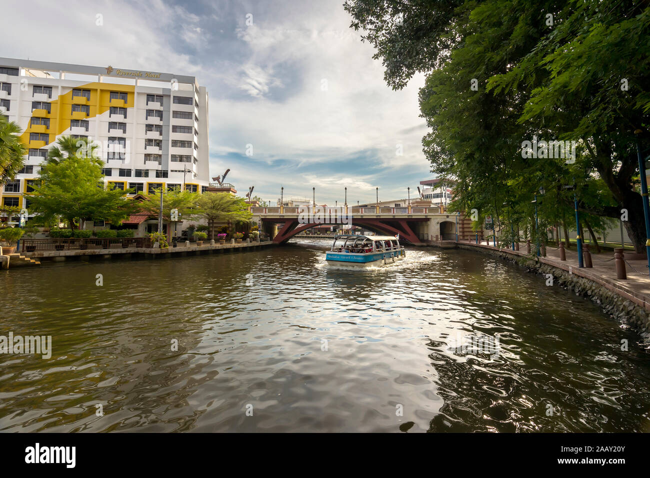 La città di Malacca (anche ortografato Melaka) è la capitale dello Stato costiero di Malacca, nel sud-ovest della Malaysia. Foto Stock