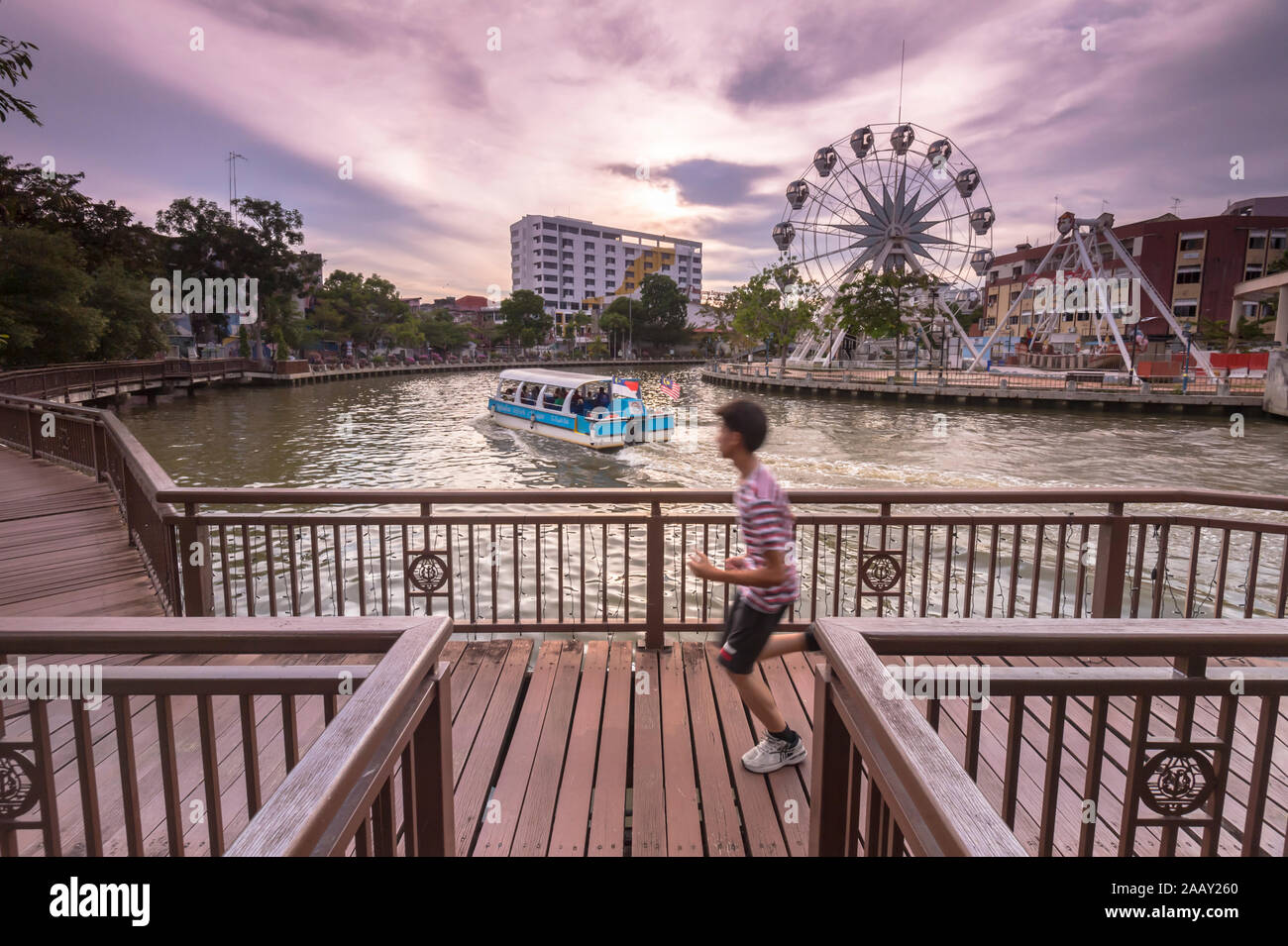 La città di Malacca (anche ortografato Melaka) è la capitale dello Stato costiero di Malacca, nel sud-ovest della Malaysia. Foto Stock