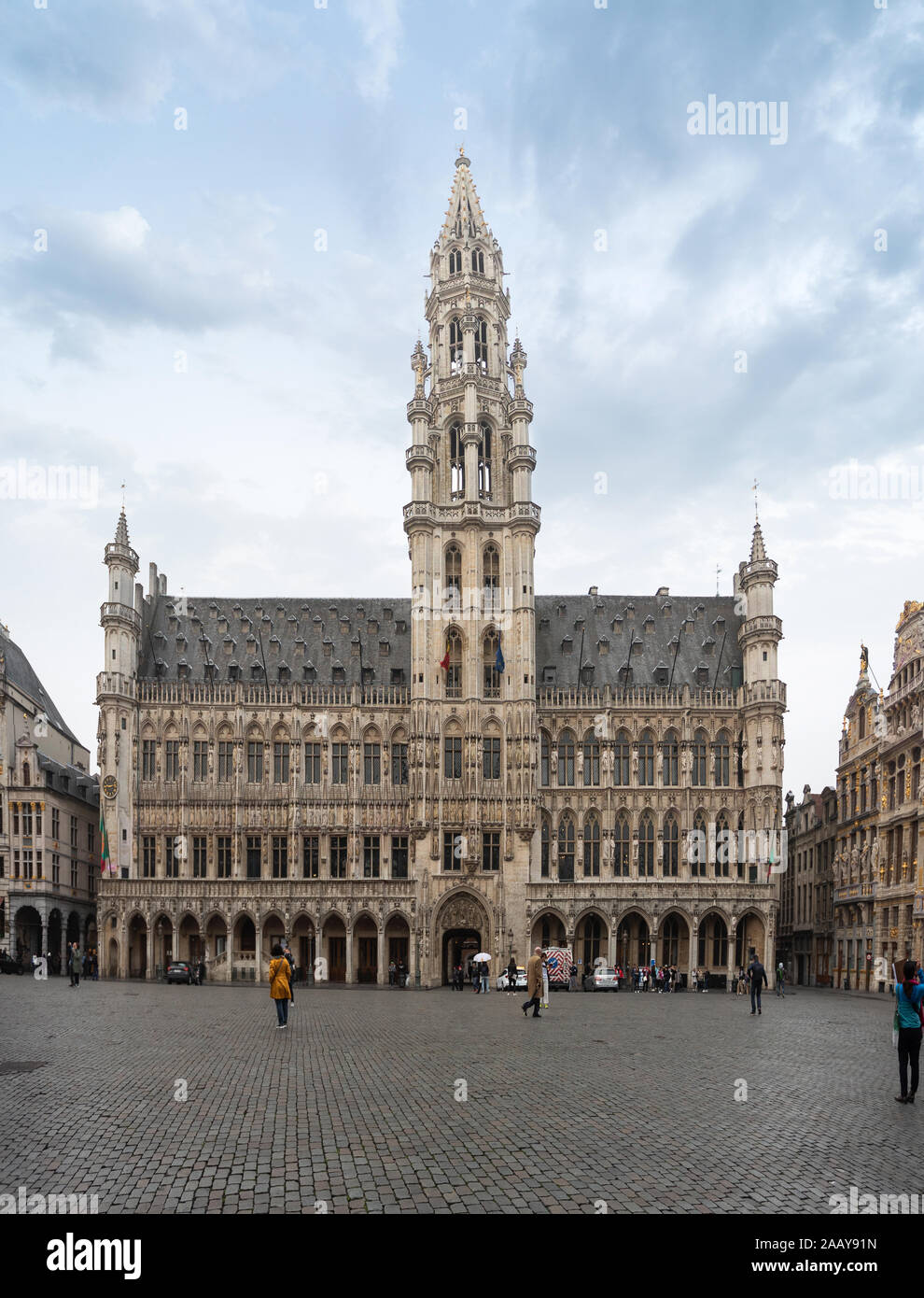 Town Hall sulla Grand Place di Bruxelles, in Belgio Foto Stock