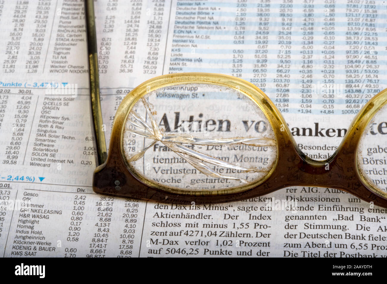 Schema elettrico, quotidiano; mercato azionario Foto Stock