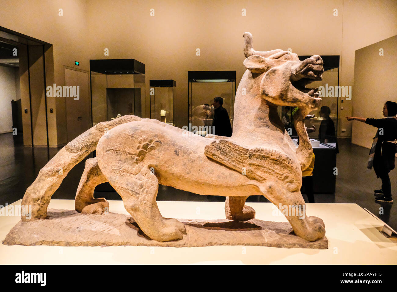 Artefatti in Cina il museo nazionale a Pechino in Cina Foto Stock