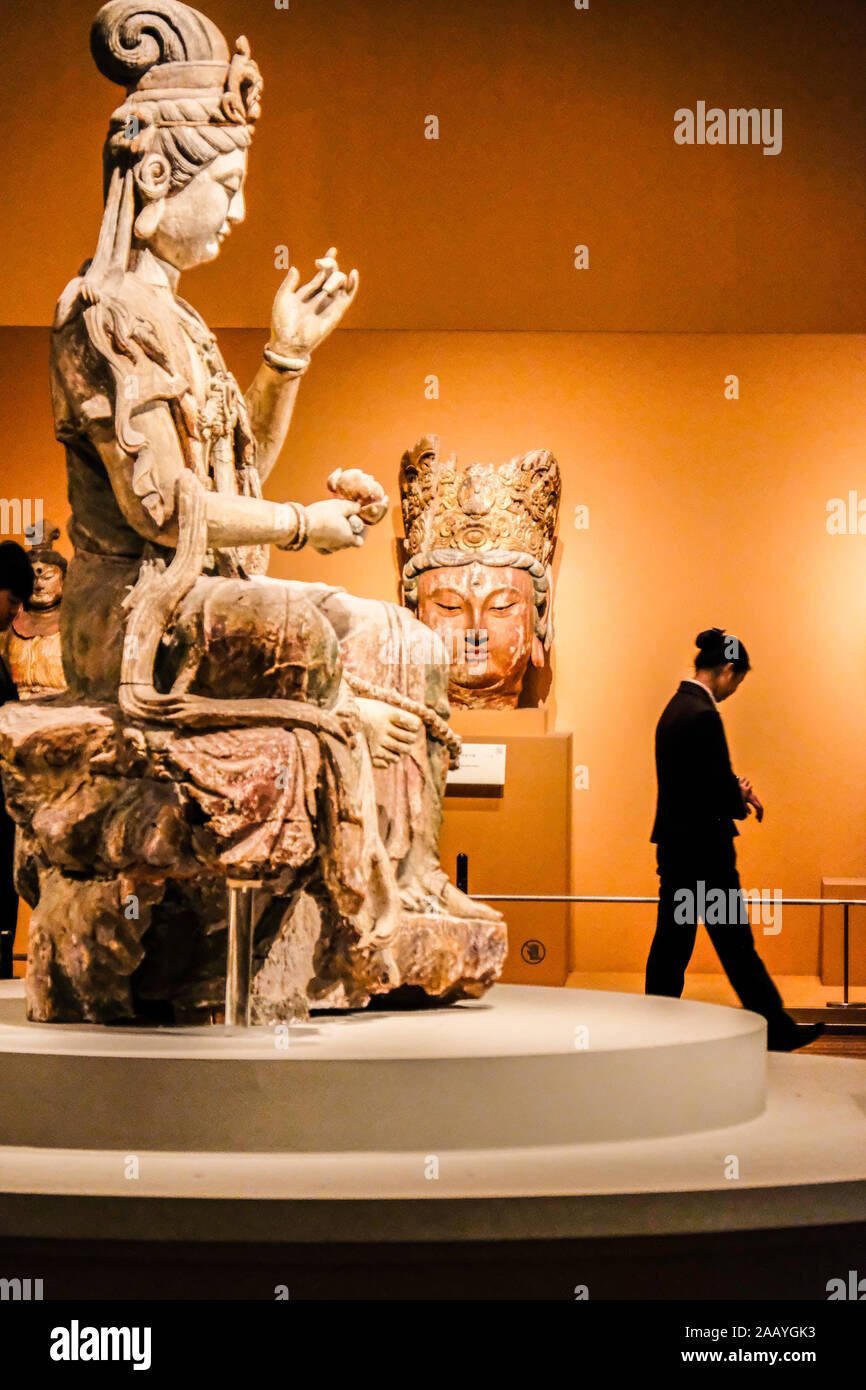 Scultura di buddha in Cina il museo nazionale a Pechino in Cina Foto Stock