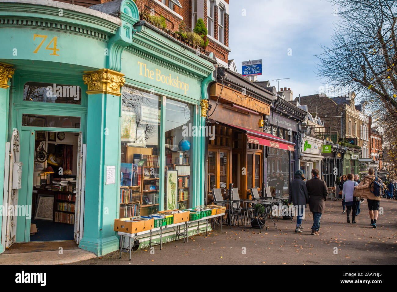 Blackheath village negozi e caffetterie, Londra, Inghilterra Foto Stock