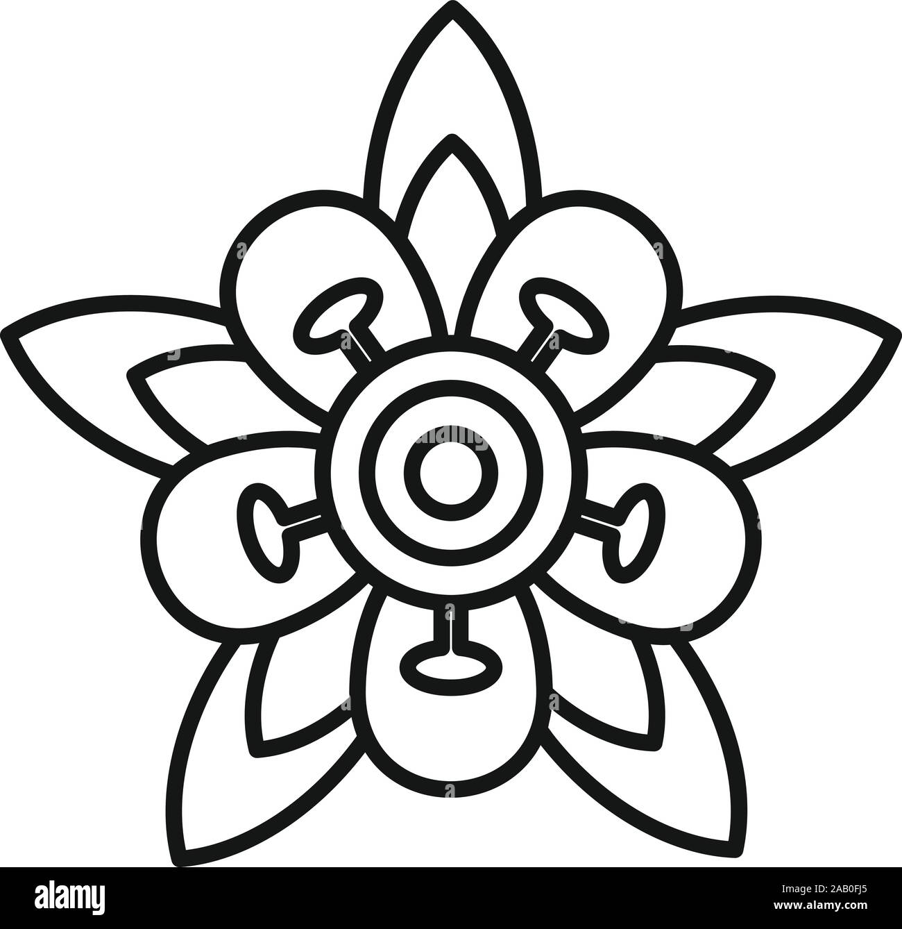 Il Brasile fiore icona. Delineare il brasile fiore icona vettoriali per il web design isolato su sfondo bianco Illustrazione Vettoriale