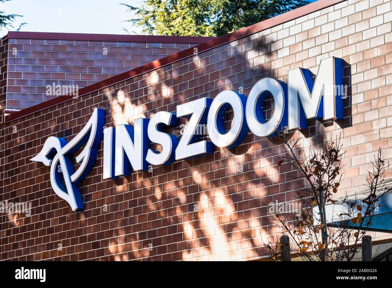 15 nov 2019 Pleasanton / CA / STATI UNITI D'AMERICA - INSZoom sede a est di San Francisco Bay Area; INSZoom immigrazione si sviluppa software utilizzati da avvocati e a Foto Stock