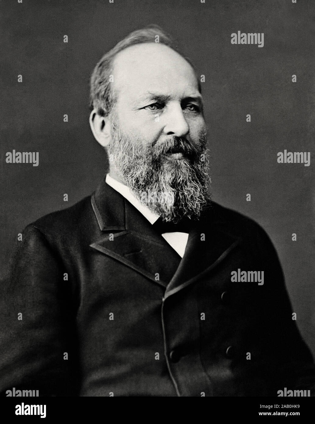 James Abram Garfield (1831 - 1881) era il ventesimo presidente degli Stati Uniti, che serve da Marzo 4, 1881 fino alla sua morte per assassinio di sei e di un Foto Stock