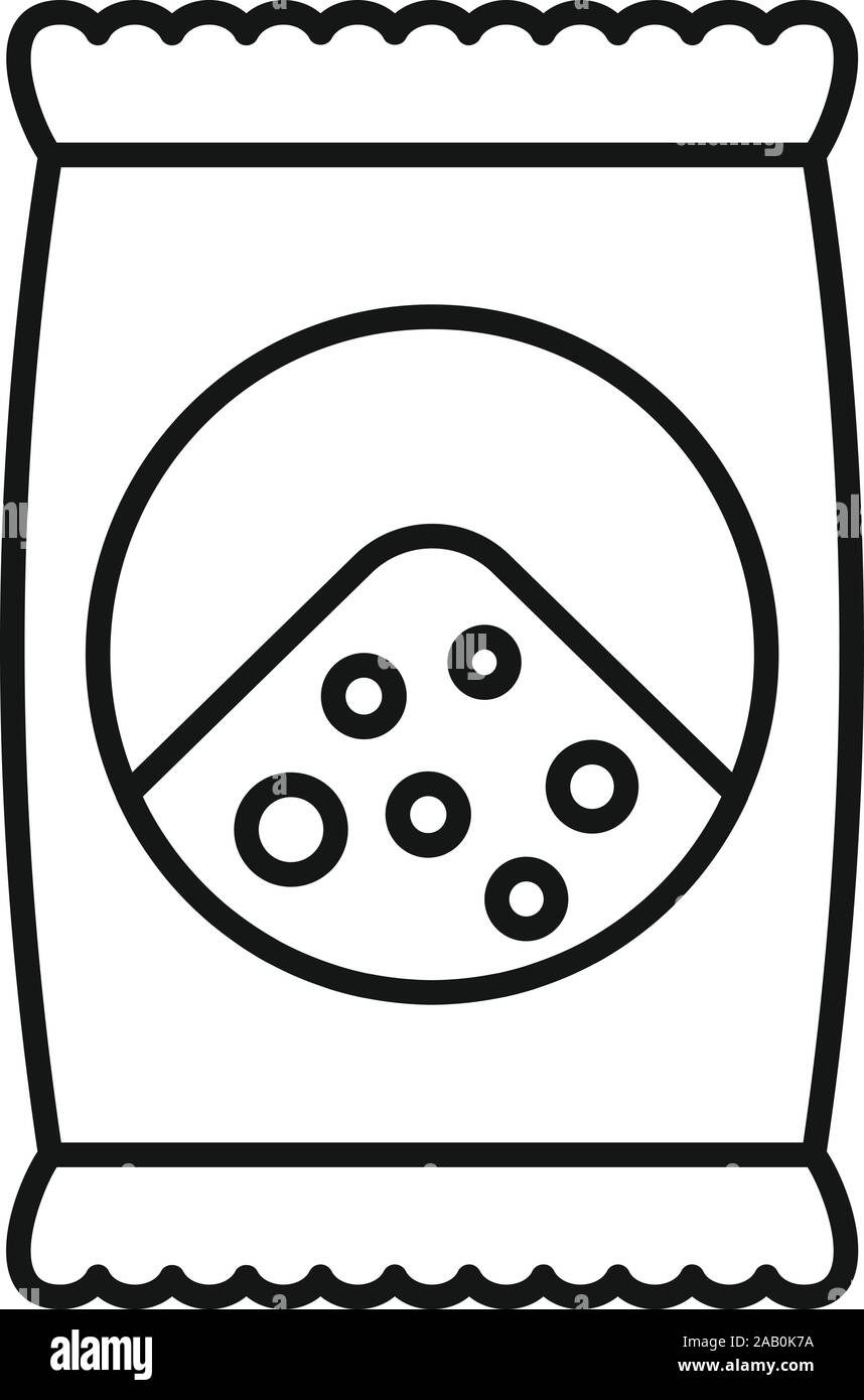 Borsa del suolo e la relativa icona. Delineare il suolo borsa icona vettoriali per il web design isolato su sfondo bianco Illustrazione Vettoriale