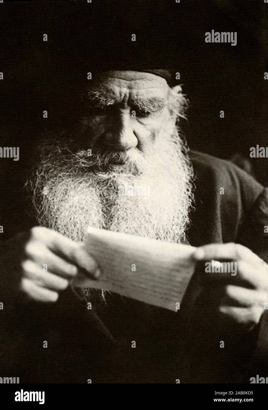 Conte Leo Tolstoj (1828 - 1910) era un autore russo che è considerato come uno dei più grandi autori di tutti i tempi. Egli ha ricevuto più candidature per la Foto Stock