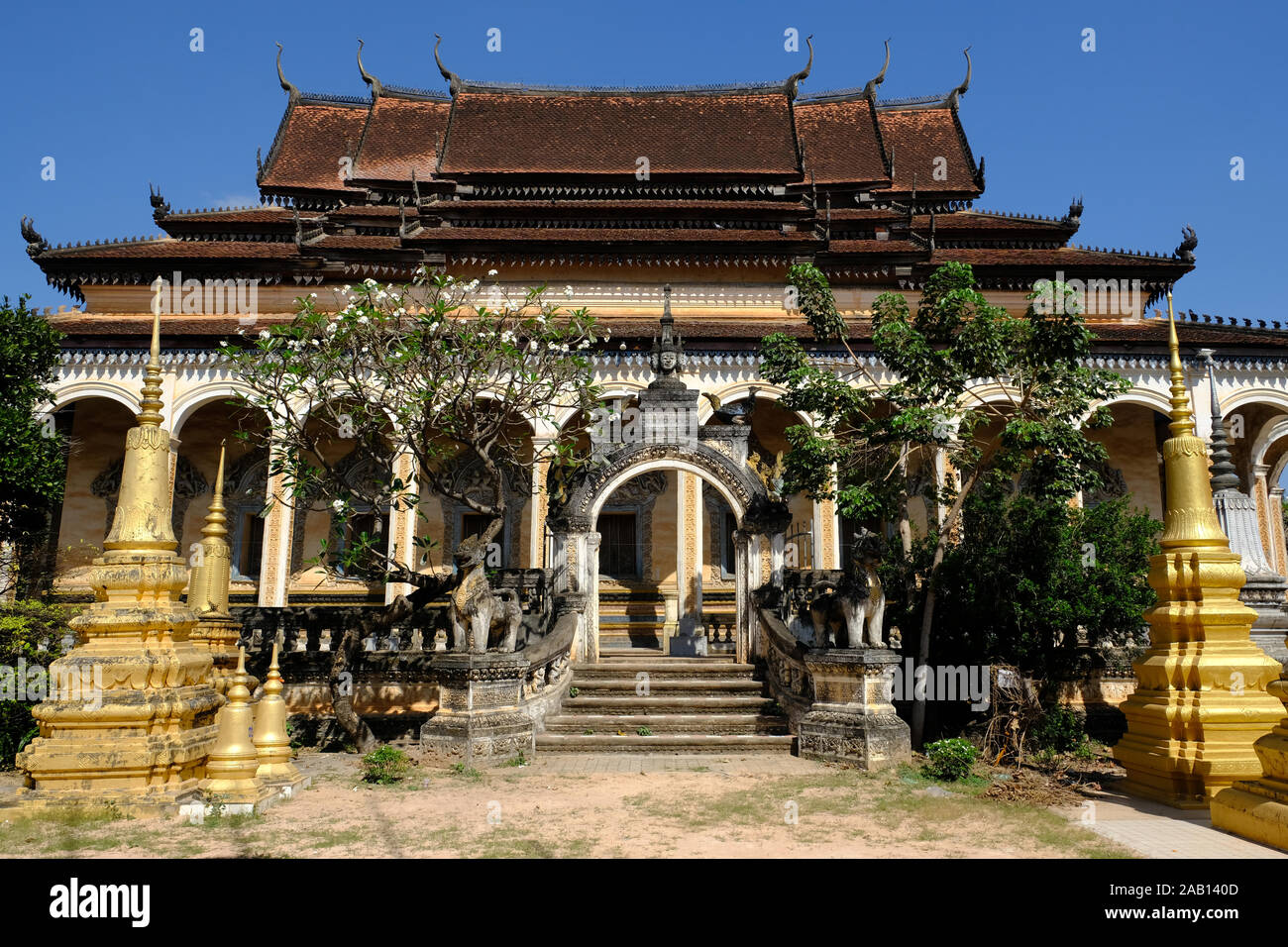 Luoghi religiosi - Il buddismo Cambogia Siem Reap Wat Bo tempio complesso Foto Stock