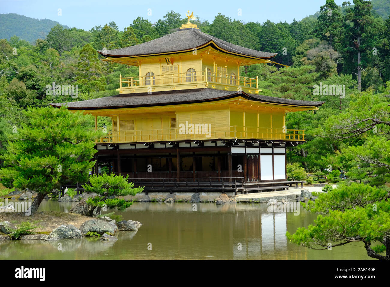 Luoghi religiosi - Il buddismo Giappone Kyoto Padiglione Dorato Foto Stock