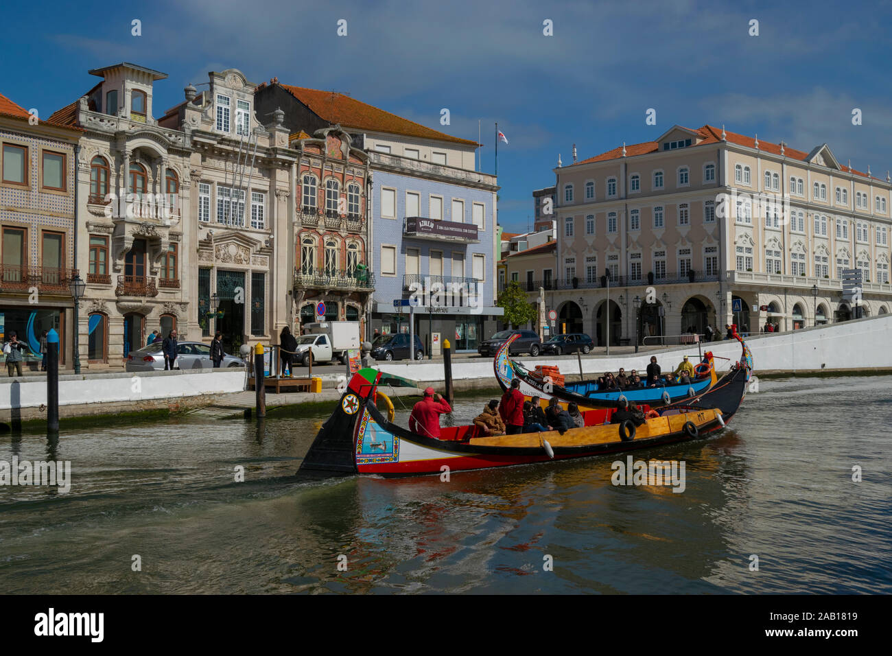 Moliceiro canal boat Aveiro Portogallo Foto Stock