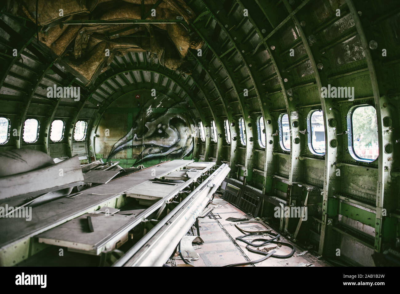 Cimitero di aereo. Abbandonati gli aerei usati a Bangkok, in Thailandia Foto Stock