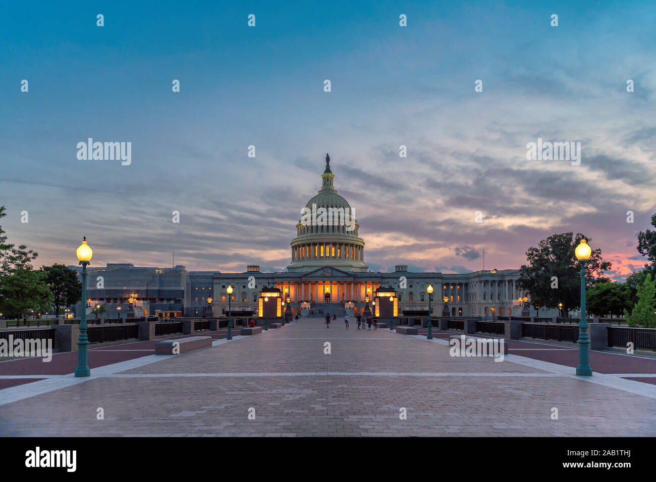 Noi Capitol Building al tramonto, Washington DC, Stati Uniti d'America. Foto Stock