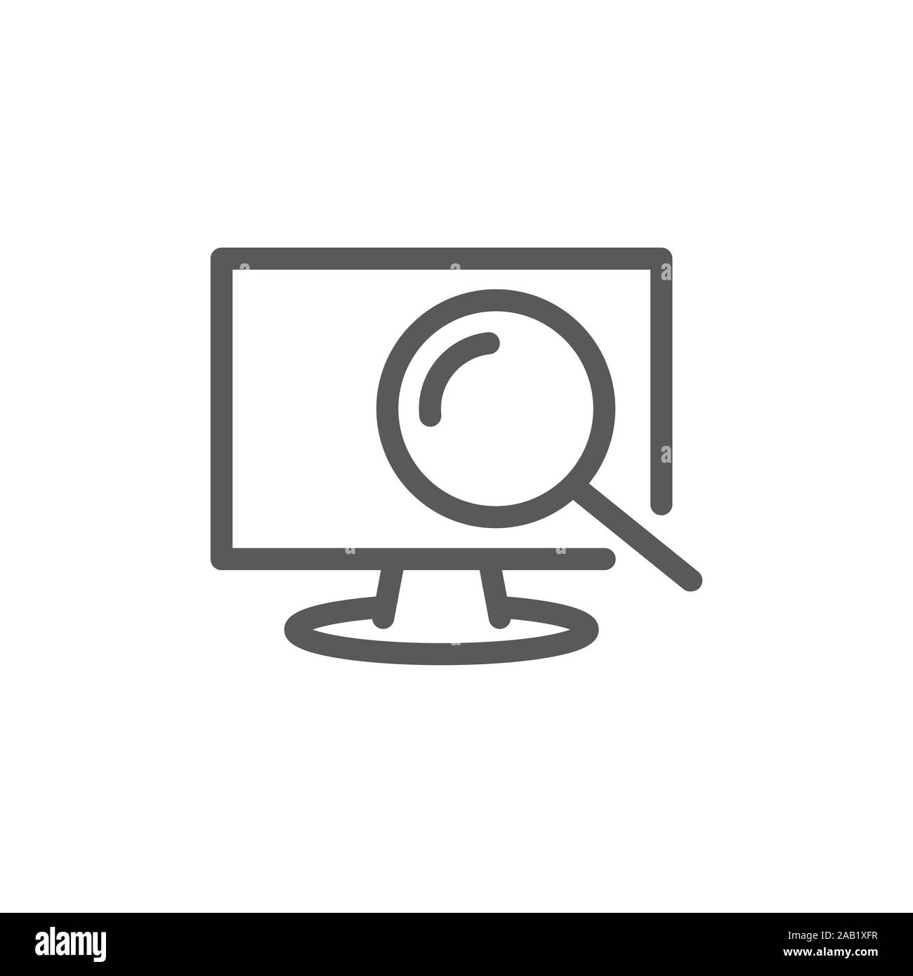 Icona di monitoraggio su sfondo bianco Illustrazione Vettoriale