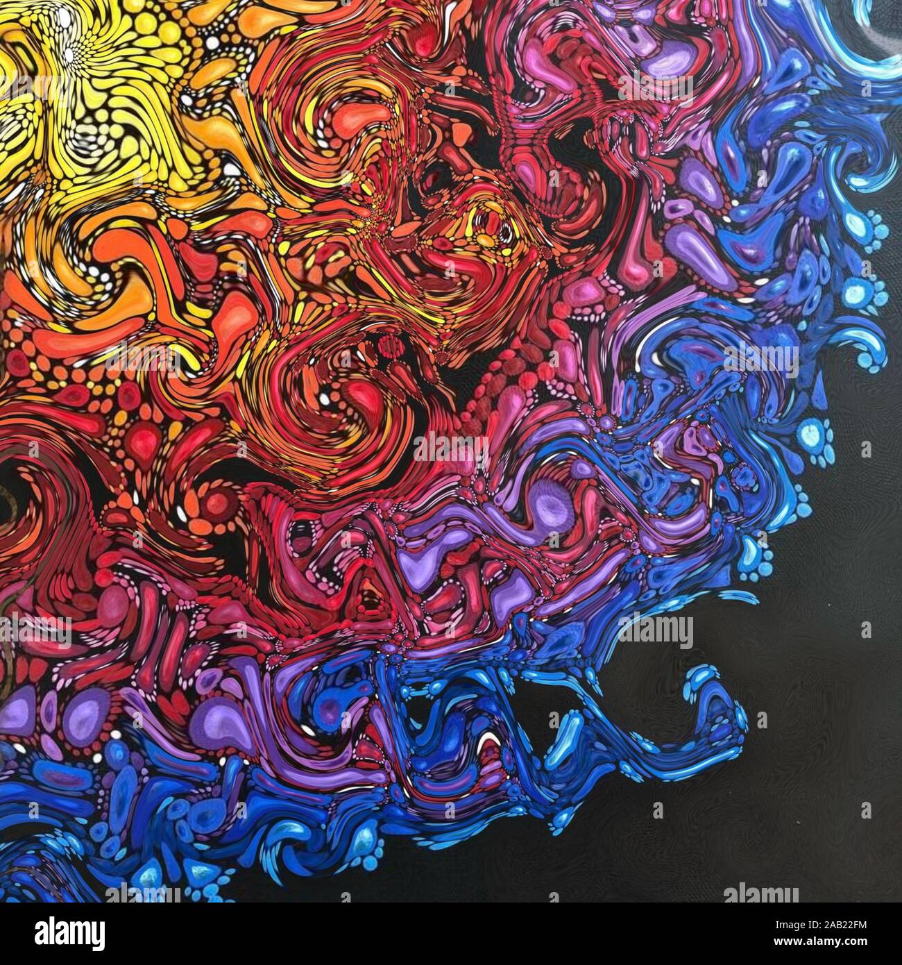Coloratissimi modelli astratti e sfondi Foto Stock