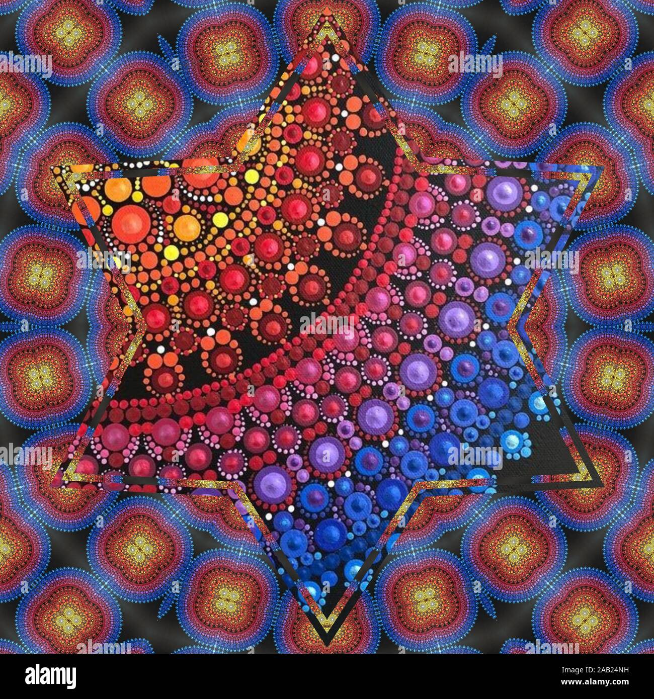 Coloratissimi modelli astratti e sfondi Foto Stock