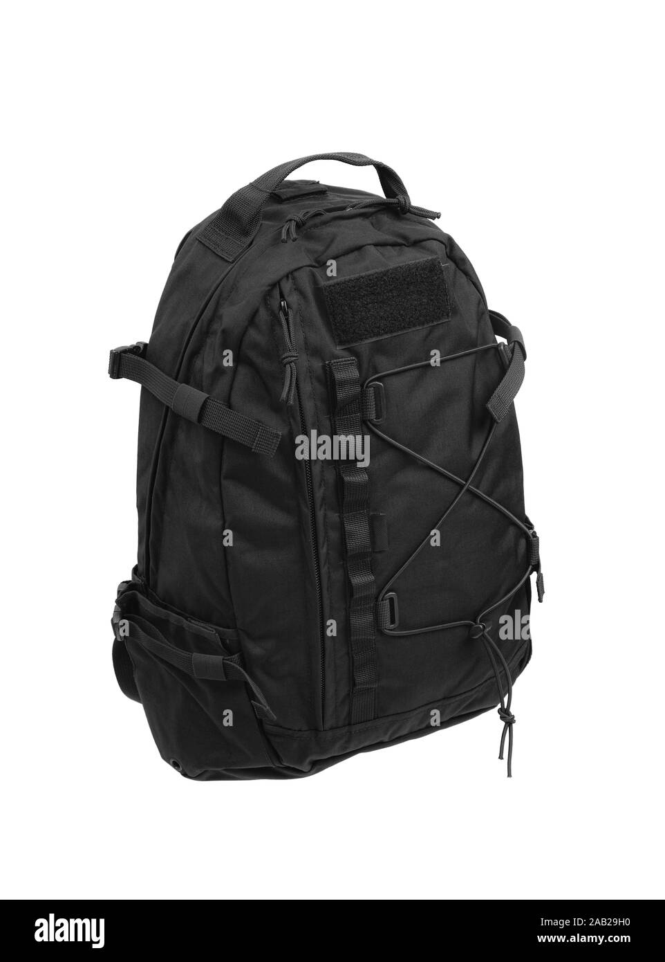 Zaino isolati su sfondo bianco. Zaino militare isolato su bianco. Borsa da viaggio. Foto Stock