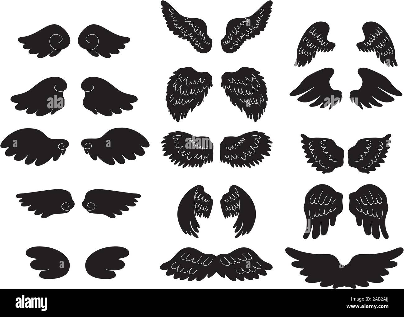 Questa è un immagine della cute Angel Wings Illustrazione Vettoriale