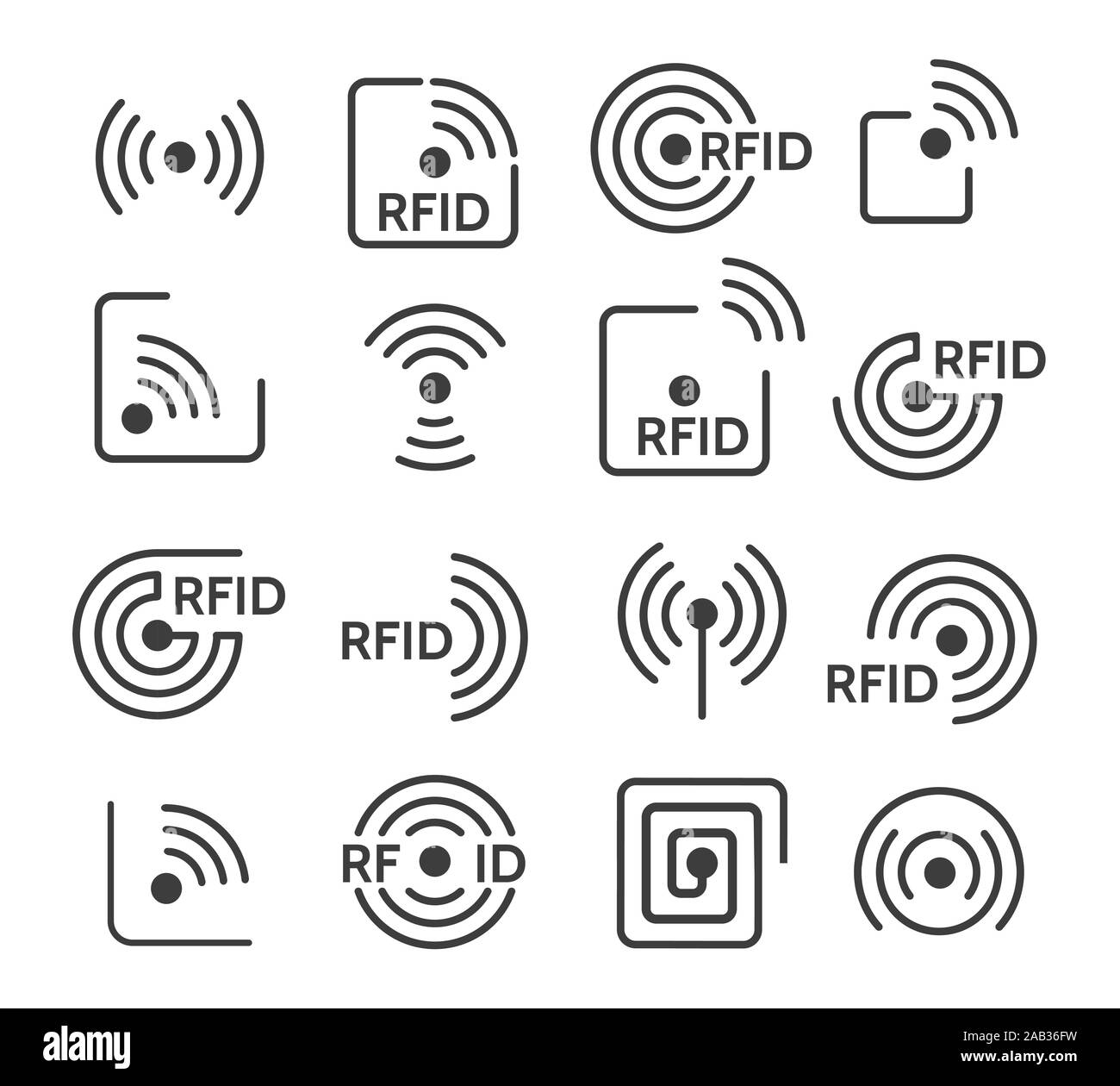 Identificazione a radiofrequenza rfid Immagini Vettoriali Stock - Alamy