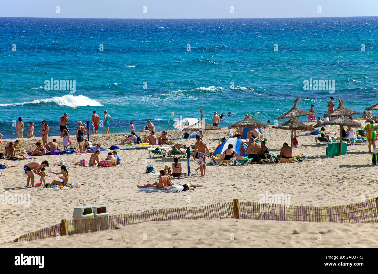 Cala Mesquida, spiaggia di Cala Ratjada, Maiorca, isole Baleari, Spagna Foto Stock