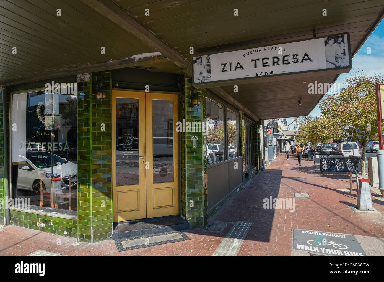Australia, Victoria, Melbourne, Aprile 11, 2019 - sobborgo di Carlton, Little Italy in Lygon Street è un "Little Italy" distretto culturale della lingua italiana Foto Stock