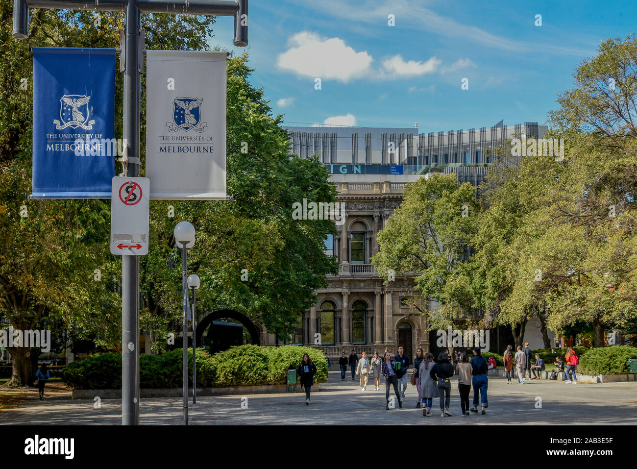 Australia, Victoria, Melbourne, 11 Aprile 2019 - L'Università di Melbourne è un ente pubblico di ricerca università situato in Parkville, Melbourne, Australi Foto Stock