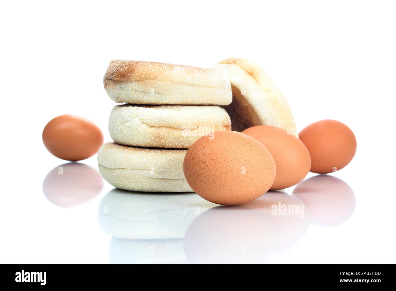 Toasties mit Eier Foto Stock
