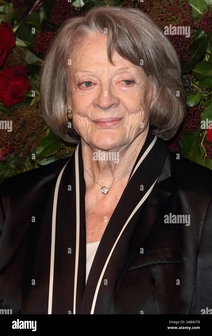 Dame Maggie Smith assiste il sessantacinquesimo Evening Standard Theatre Awards at The London Coliseum di Londra. Foto Stock