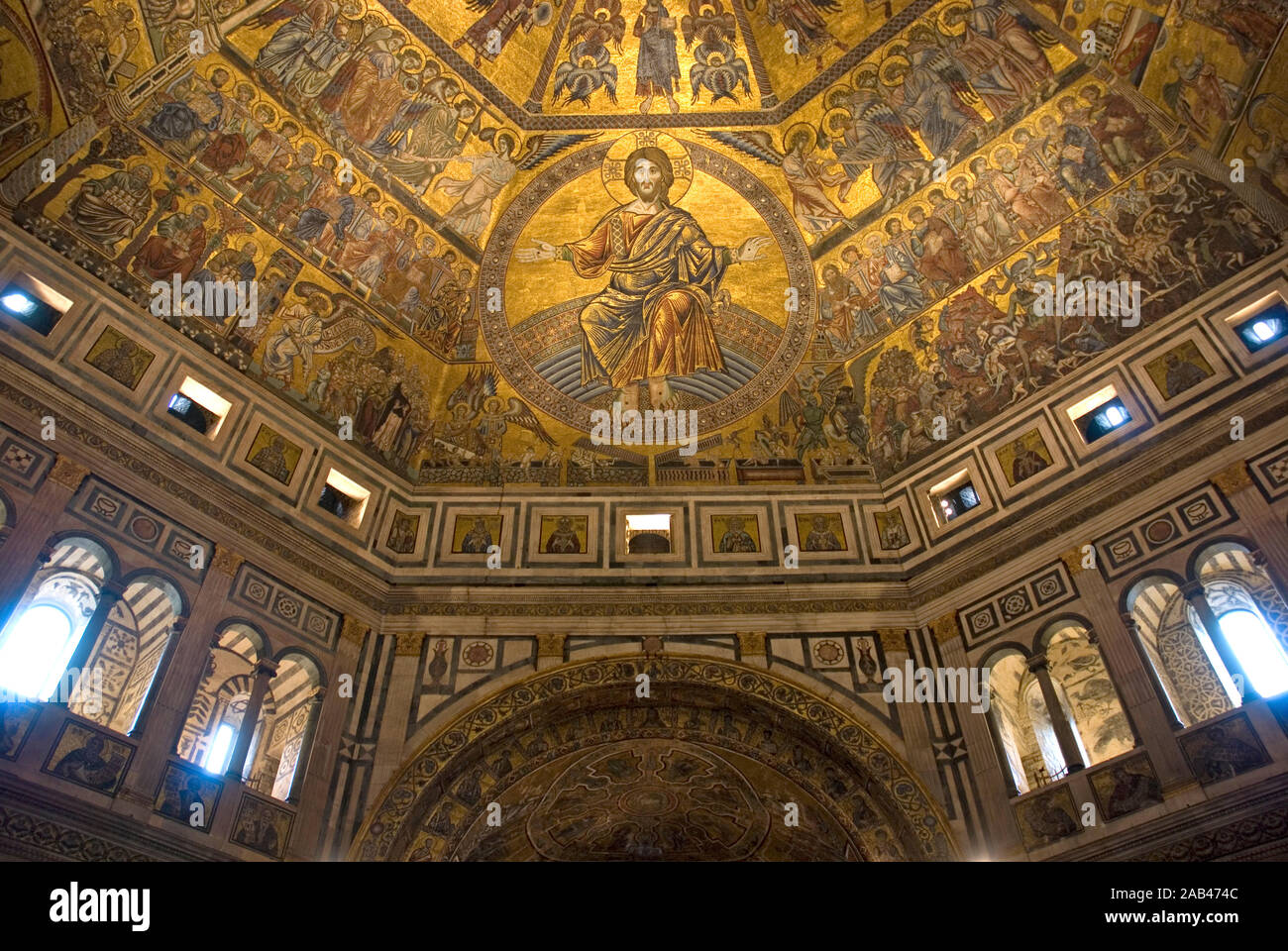 Battistero di Firenze mosaico a soffitto Foto Stock