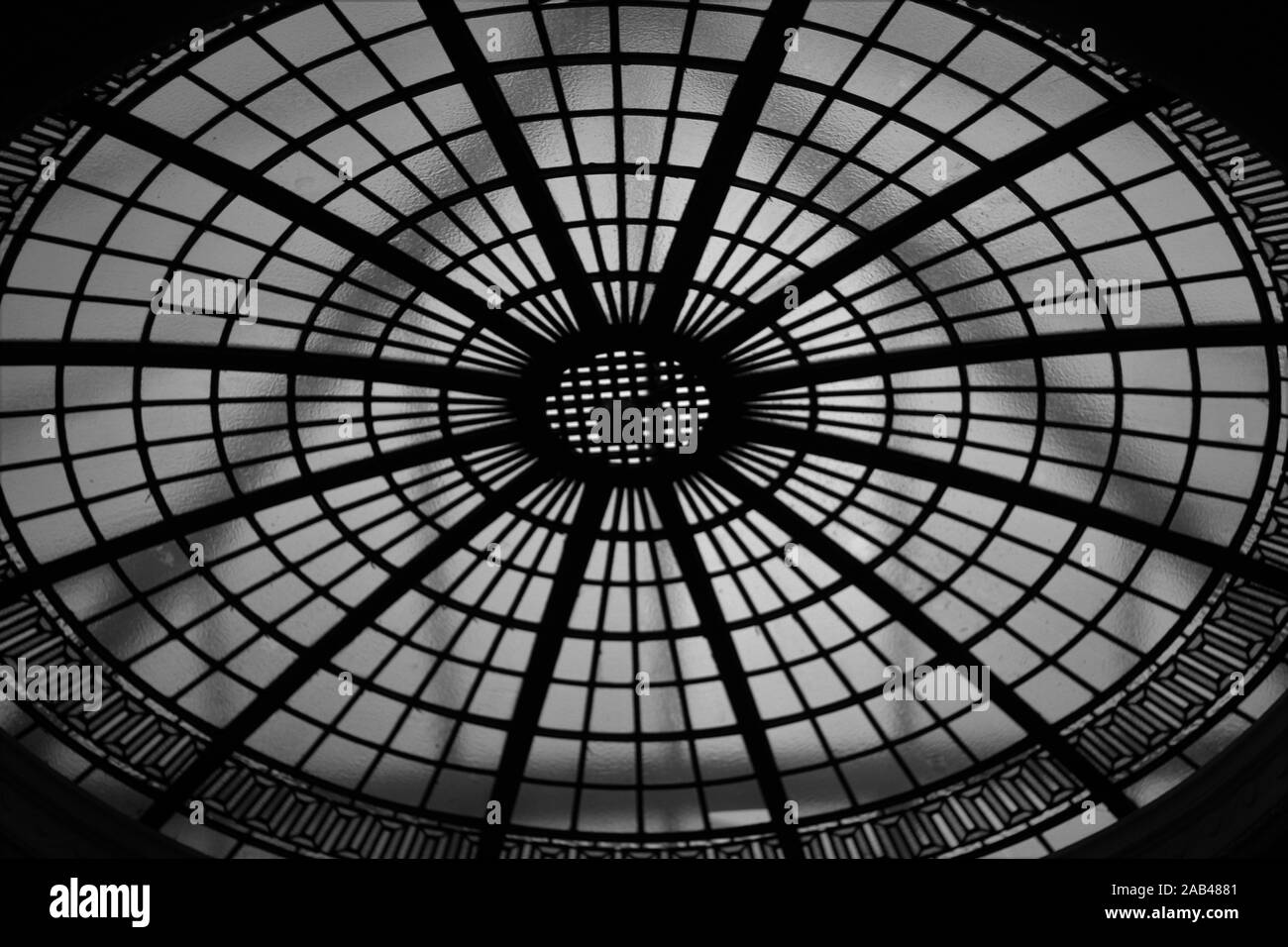 Soffitto di vetro presso la War Memorial Galleria d'Arte a Stockport Foto Stock