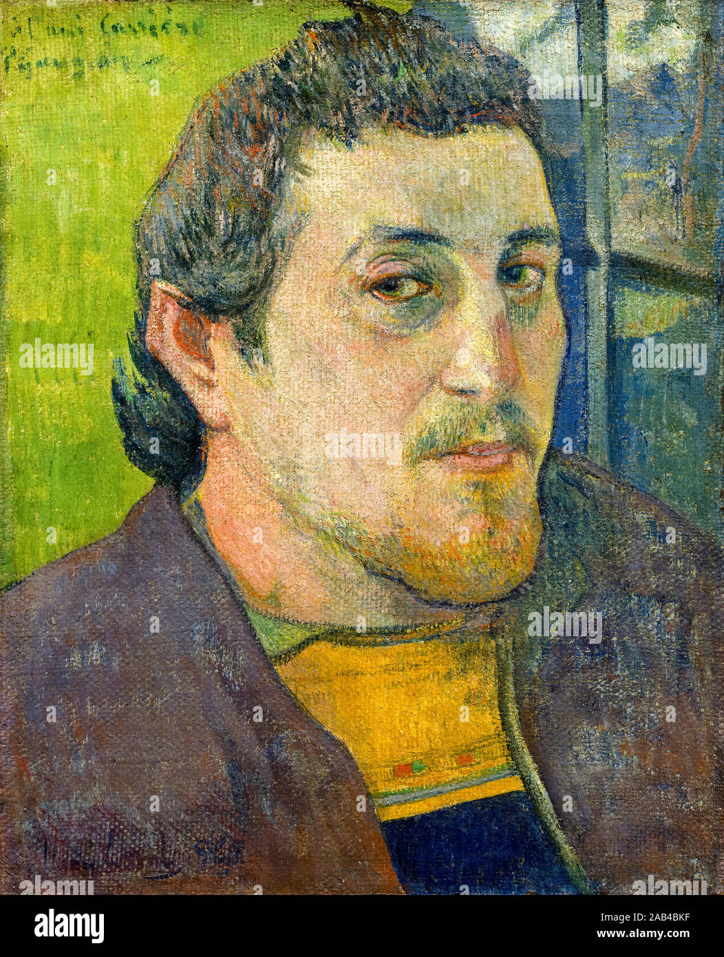 Paul Gauguin, autoritratto, dedicato a Carrière, pittura, 1888-1889 Foto Stock